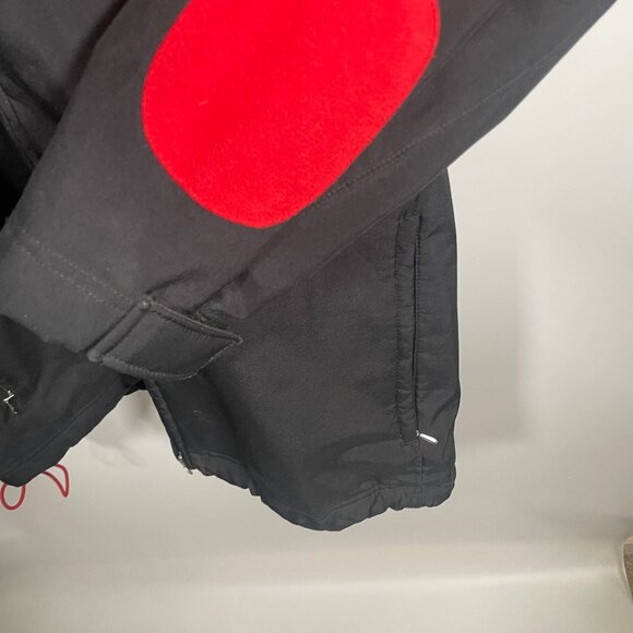 Air Jordan Full Zip Jacket Hood Mens Large Black Red 23 Heavy Pockets Fleece - Picture 4 of 12